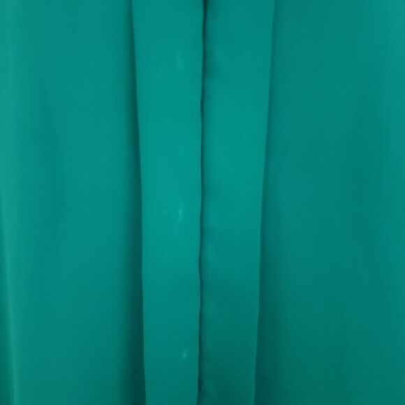 Chico's Top Large Green Flowy Pleated Classic Office Essential Basic Work - Picture 4 of 12